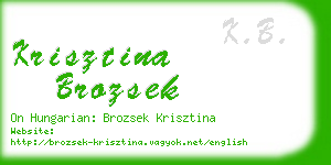 krisztina brozsek business card